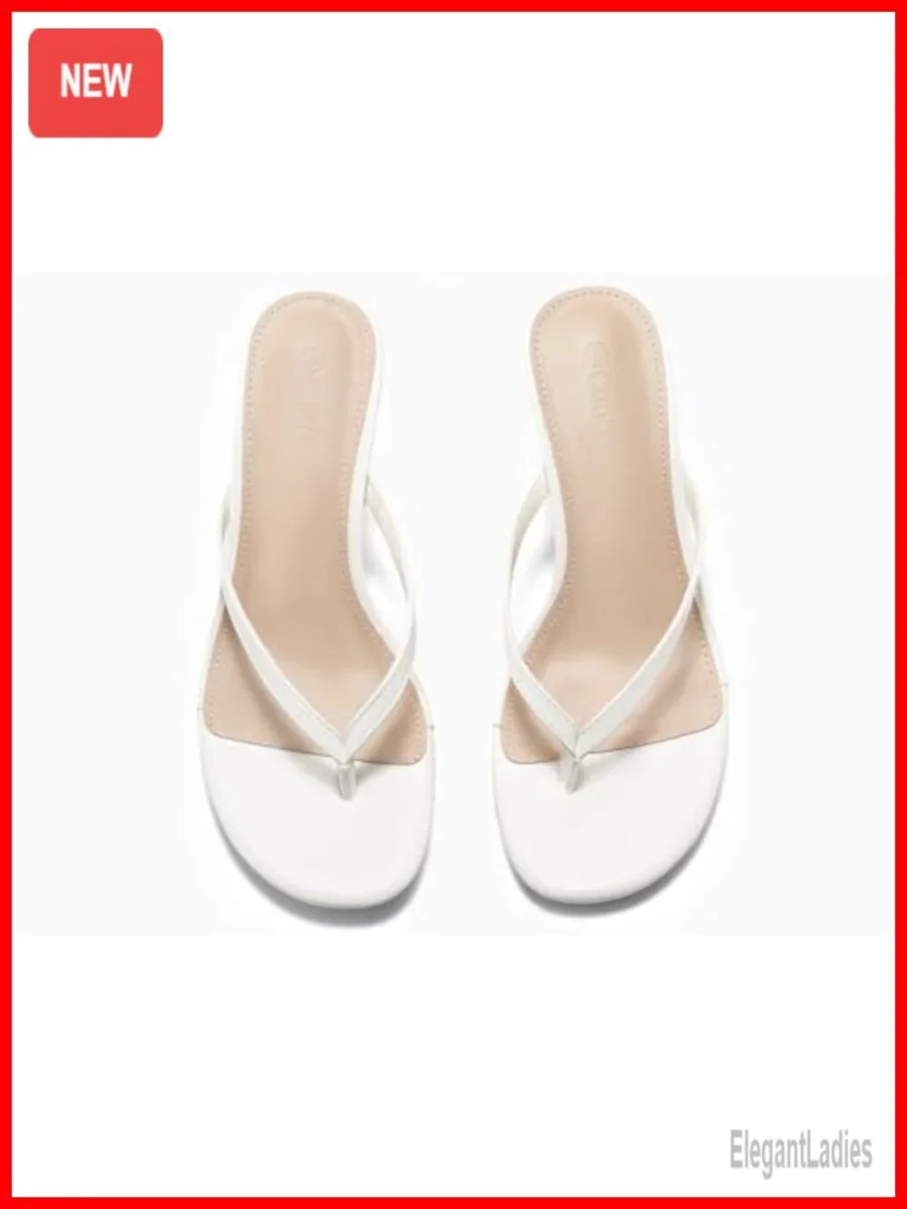 Kitten Heel Thong Sandals T-Strap Open Toe Slip On Summer Beach Shoes